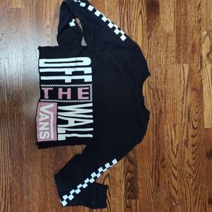 Vans cropped checkered long sleeve Tee